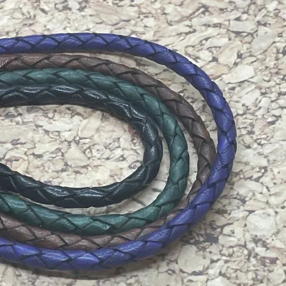 - Gothic Skull Rose Witch Leather Bolo Tie Lariat Necklace Wedding Purple Xmas - Picture 11 of 16